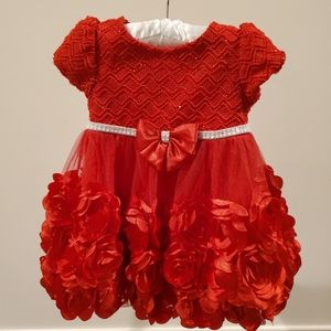 Toddler Red Rose Fancy Dress